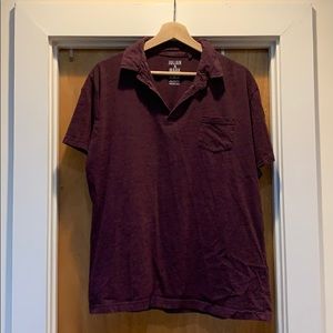 Plum short sleeve polo - L
